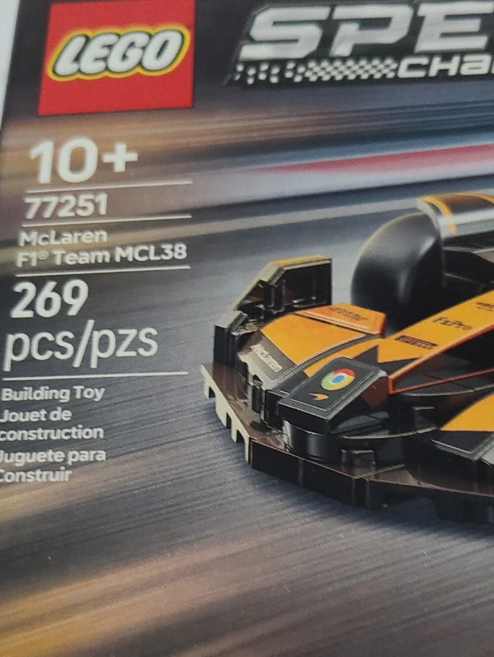LEGO Speed Champions – McLaren Race Car (Black + Orange) – NEW – #77251